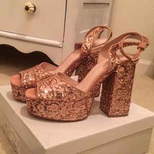Shelly’s London Rose Gold Pumps - High Heels